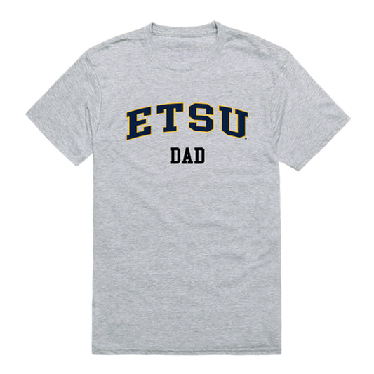 East Tennessee State University Buccaneers Dad Tee T-Shirt - Heather Grey, Small