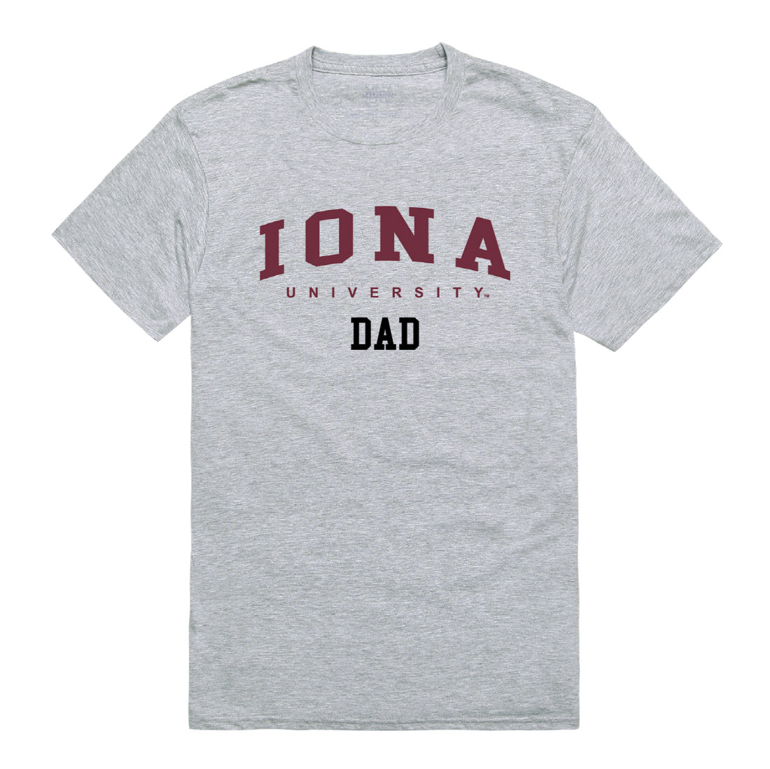 Iona College Gaels Dad Tee T-Shirt - Heather Grey, Small