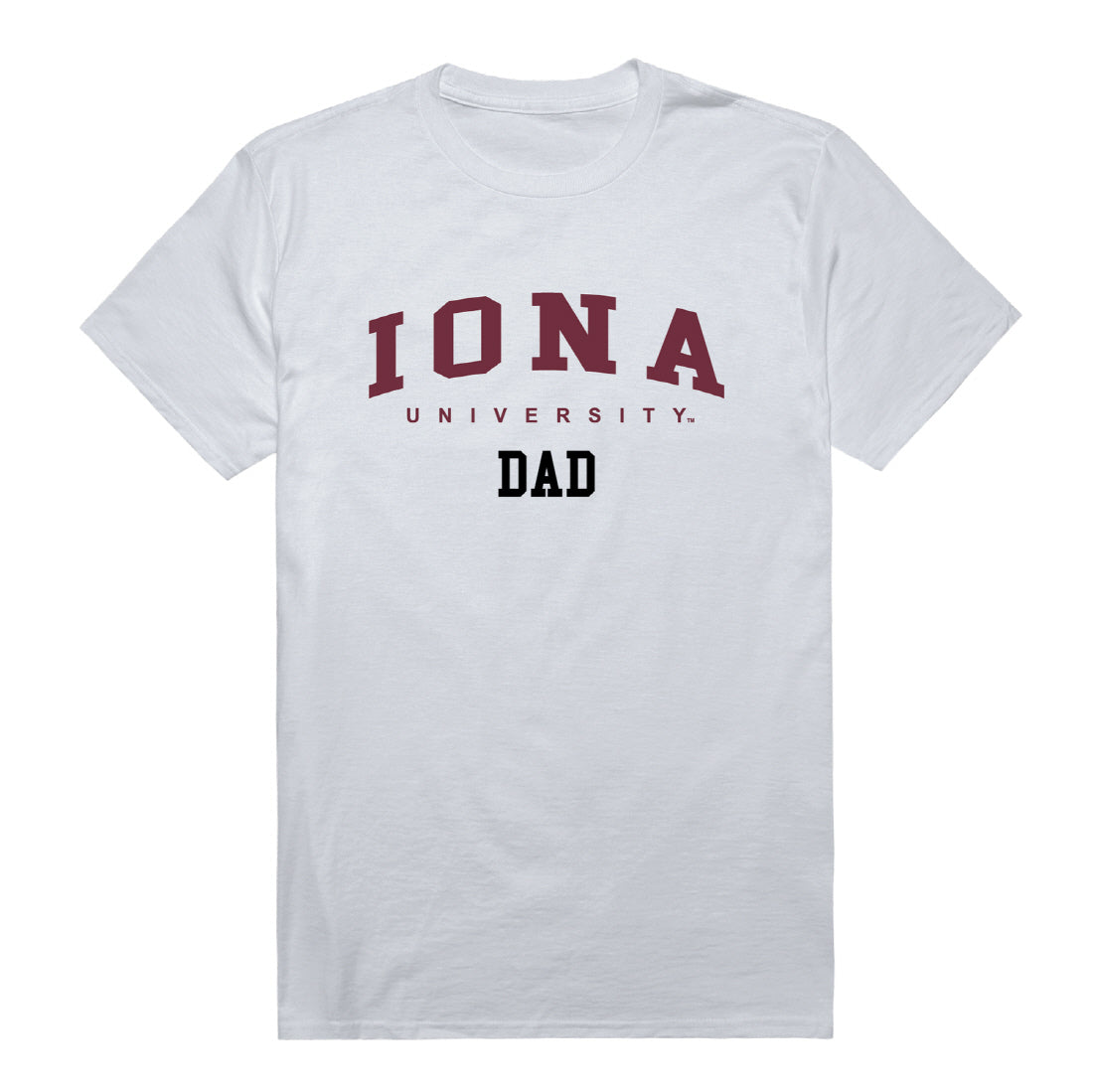 Iona College Gaels Dad Tee T-Shirt - Heather Grey, Small