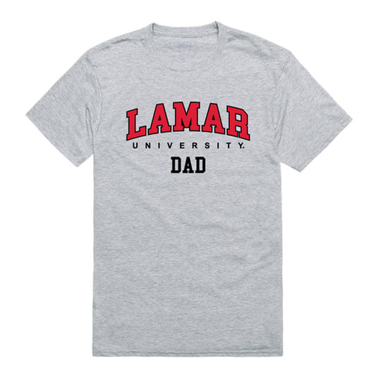 Lamar University Cardinals Dad Tee T-Shirt - Heather Grey, Small