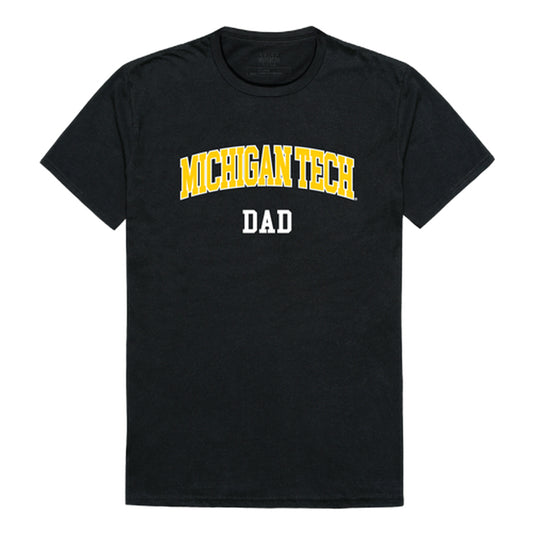 Michigan Technological University Huskies Dad Tee T-Shirt - Black, Small