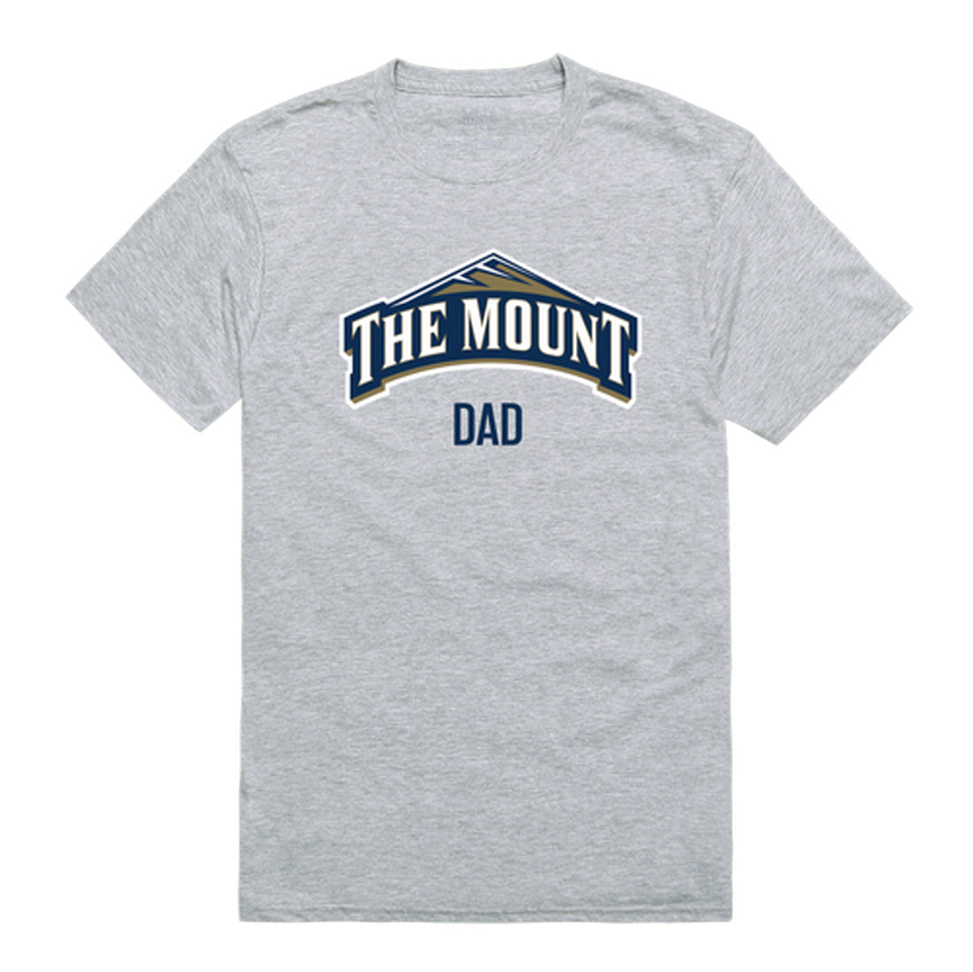 Mount St. Mary's University Mountaineers Dad Tee T-Shirt - Heather Grey, Small