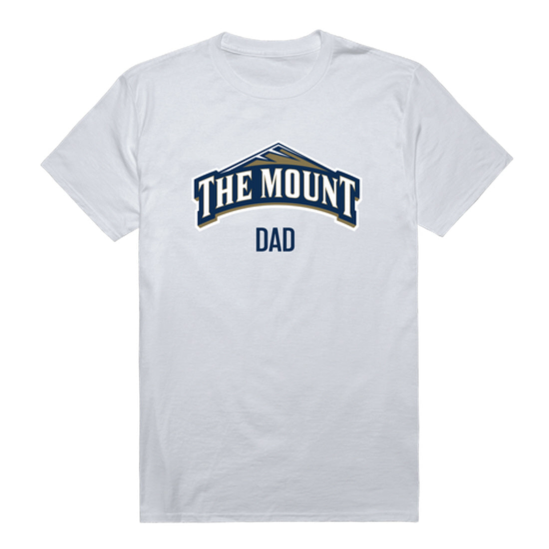 Mount St. Mary's University Mountaineers Dad Tee T-Shirt - Heather Grey, Small