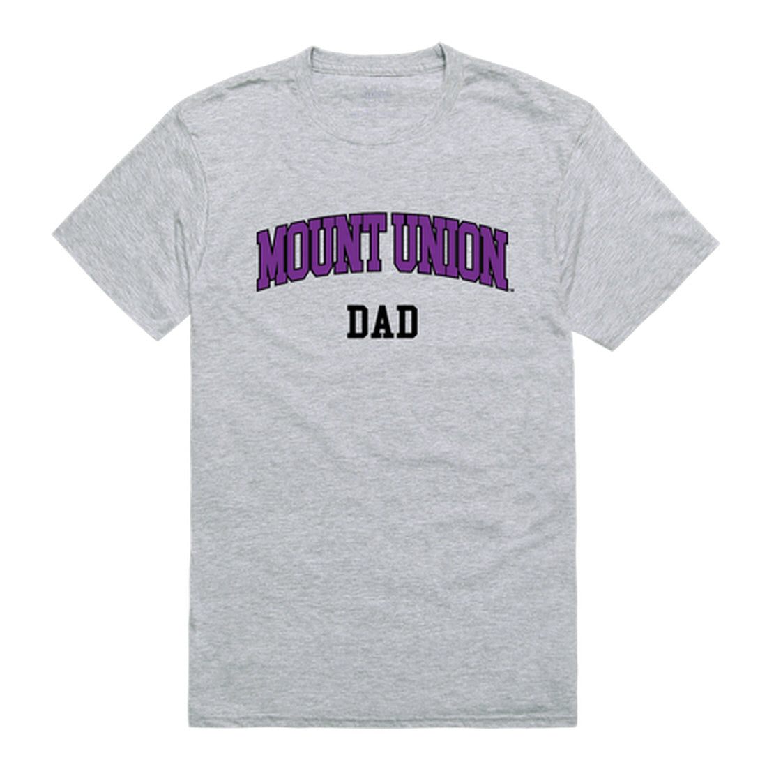 University of Mount Union Purple Raiders Dad Tee T-Shirt - Heather Grey, Small