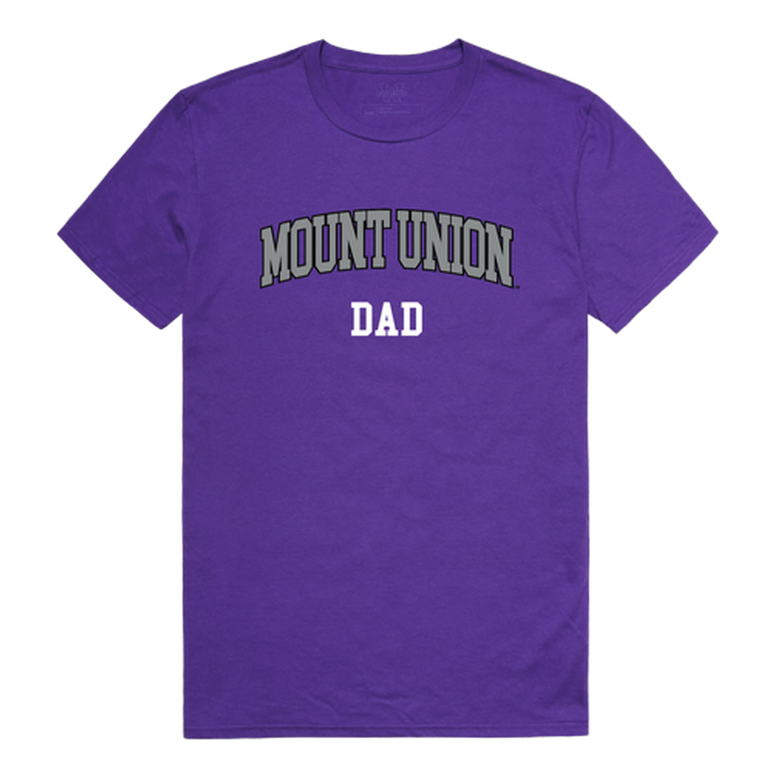 University of Mount Union Purple Raiders Dad Tee T-Shirt - Heather Grey, Small