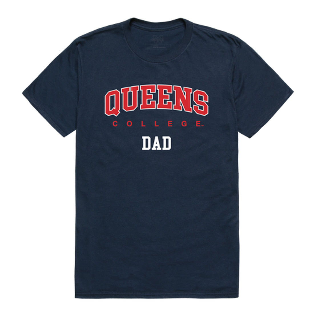 Queens College Knights Dad Tee T-Shirt - Heather Grey, Small