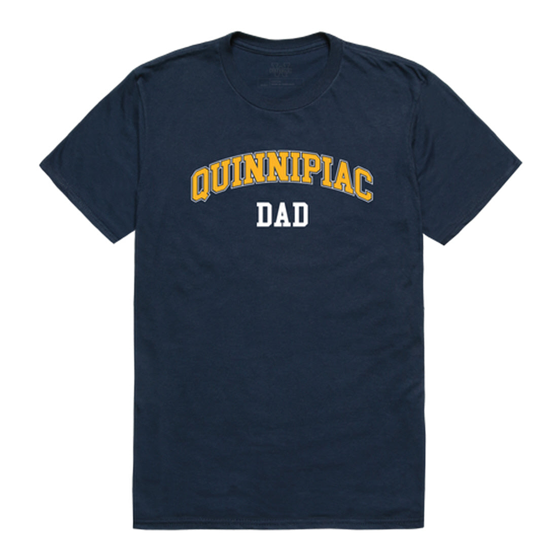 Quinnipiac University Bobcats Dad Tee T-Shirt - Heather Grey, Small