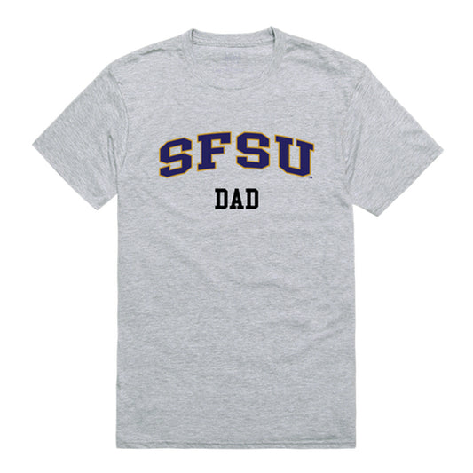 SFSU San Francisco State University Gators Dad Tee T-Shirt - Heather Grey, Small