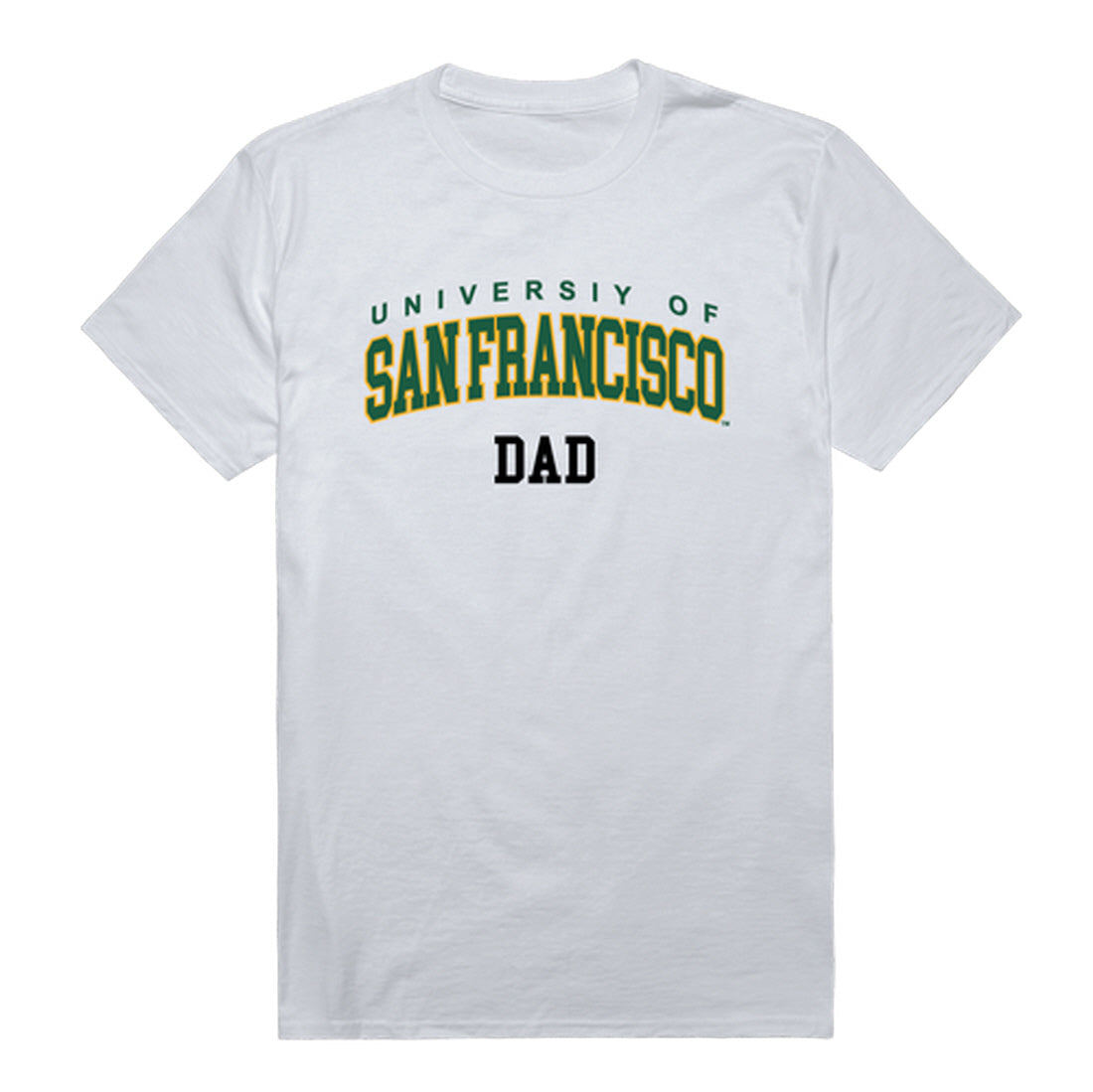 USFCA University of San Francisco Dons Dad Tee T-Shirt - Forest Green, Small