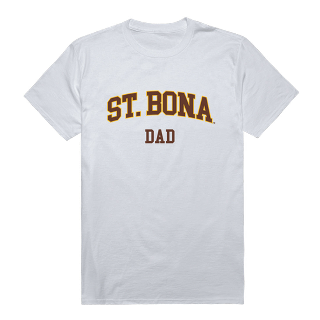 St. Bonaventure University Bonnies Dad Tee T-Shirt - Brown, Small