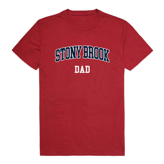 Stony Brook University Seawolves Dad Tee T-Shirt - Cardinal, Small