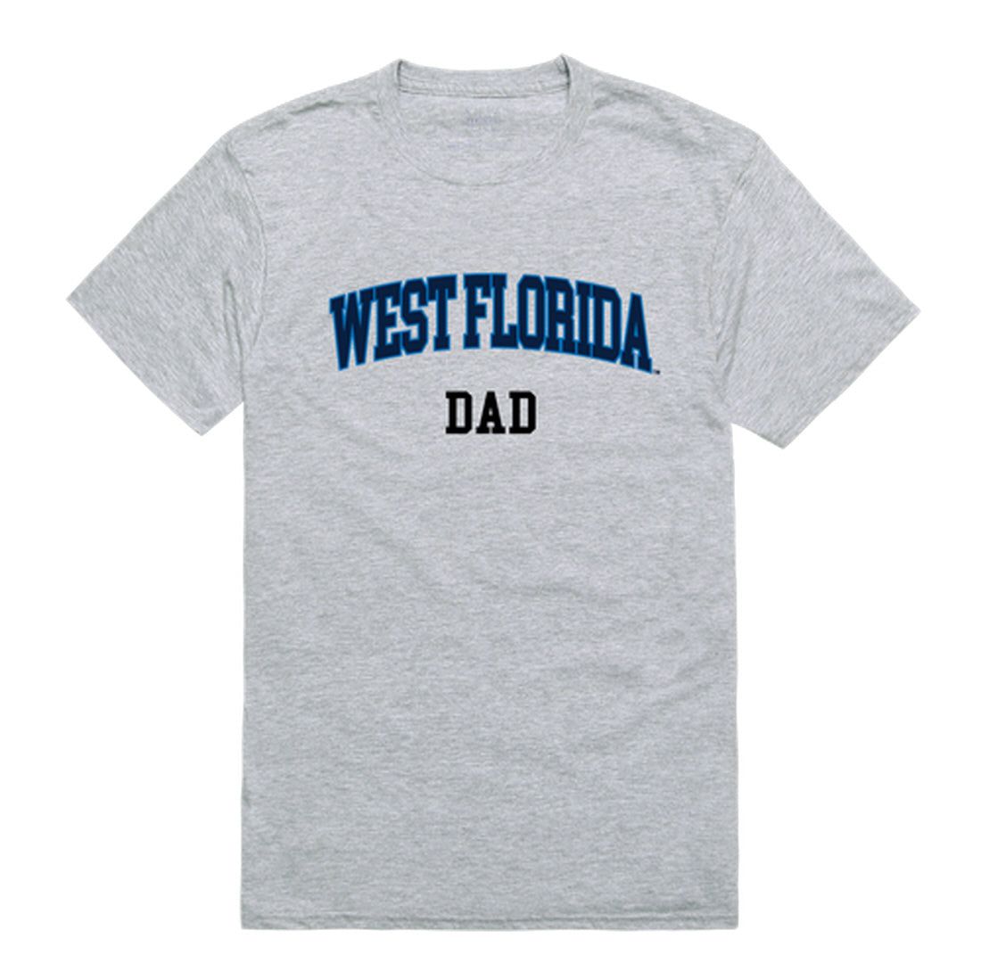 University of West Florida Argonauts Dad Tee T-Shirt - Heather Grey, Small