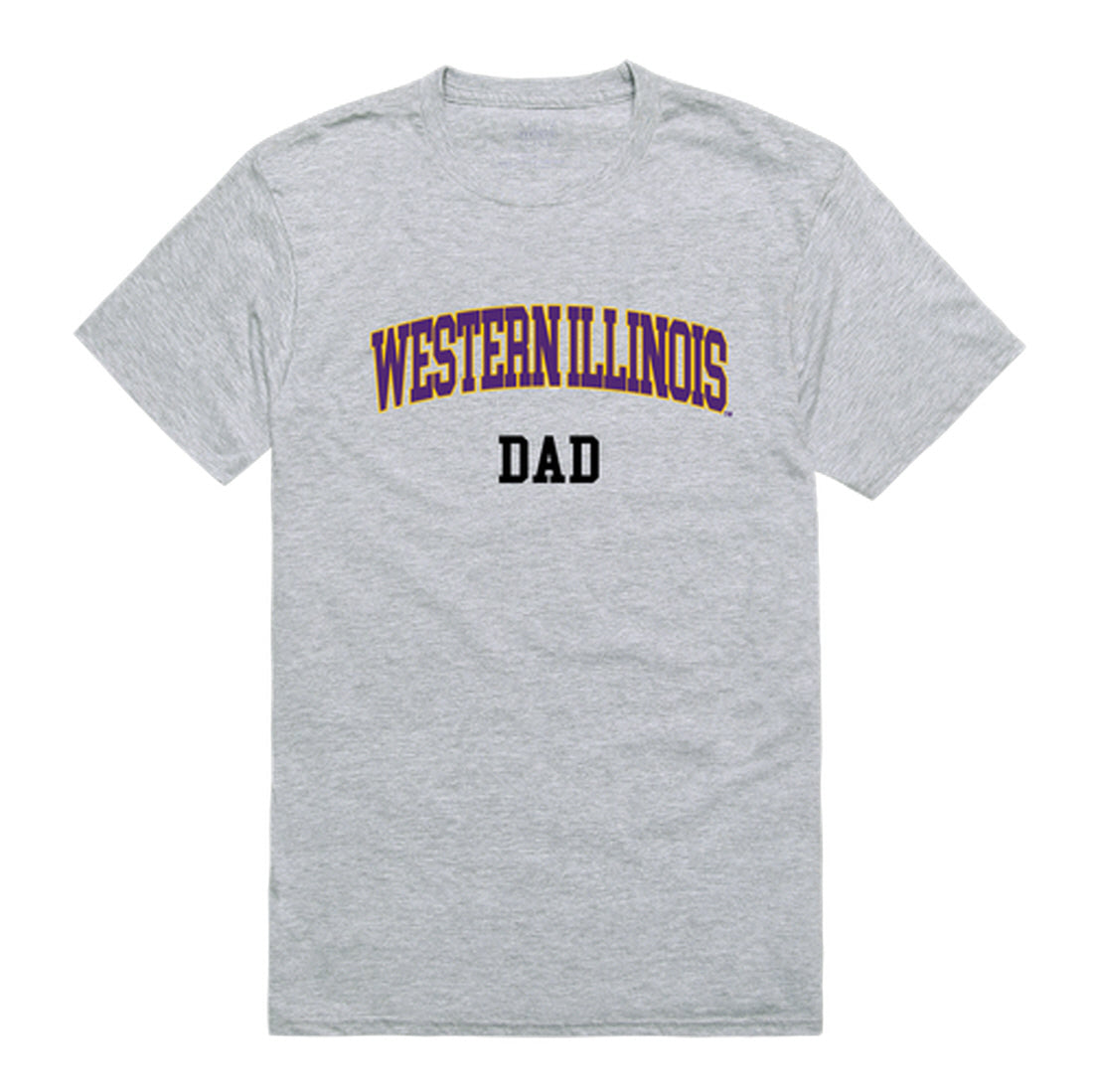 Western Illinois University Leathernecks Dad Tee T-Shirt - Heather Grey, Small