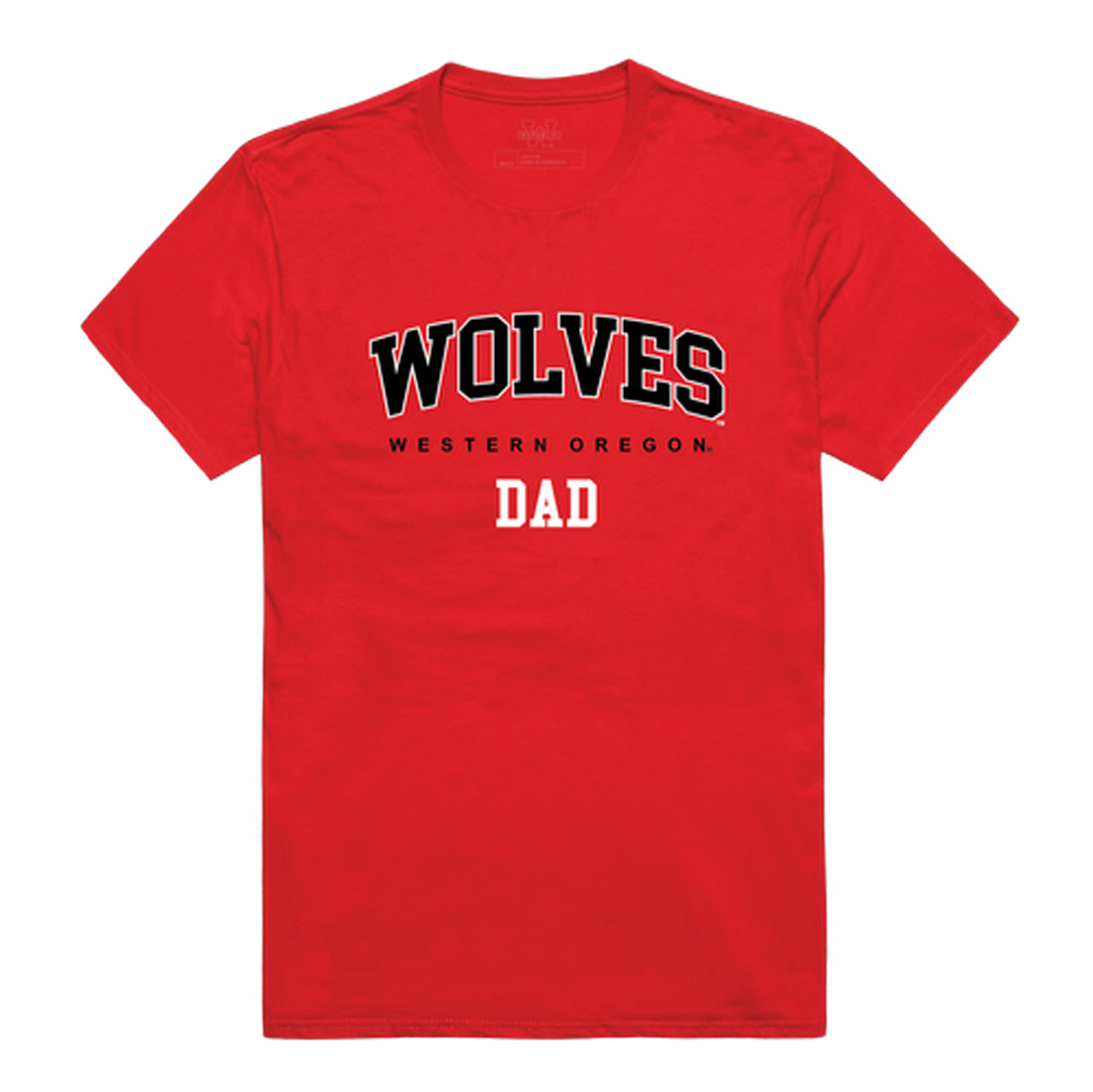 Western Oregon University Wolves Dad Tee T-Shirt - Heather Grey, Small