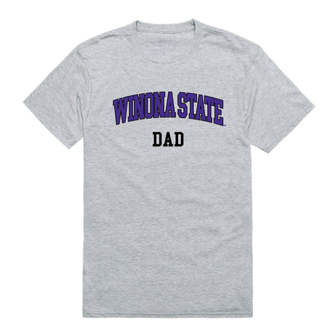 Winona State University Warriors Dad Tee T-Shirt - Heather Grey, Small