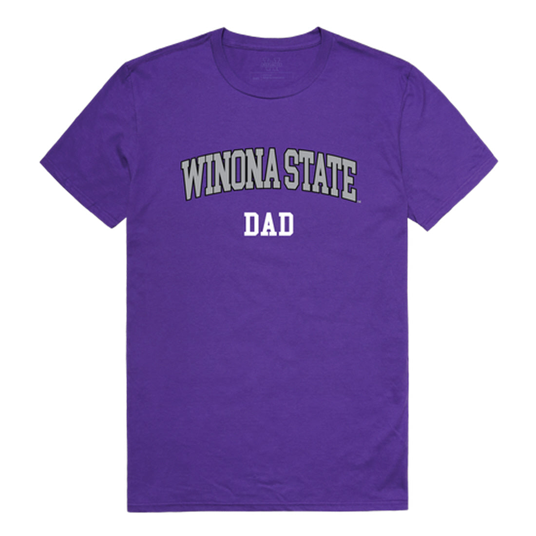 Winona State University Warriors Dad Tee T-Shirt - Heather Grey, Small