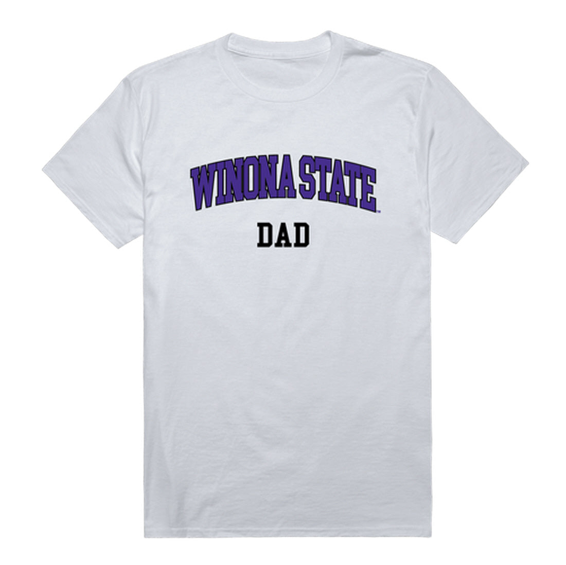 Winona State University Warriors Dad Tee T-Shirt - Heather Grey, Small