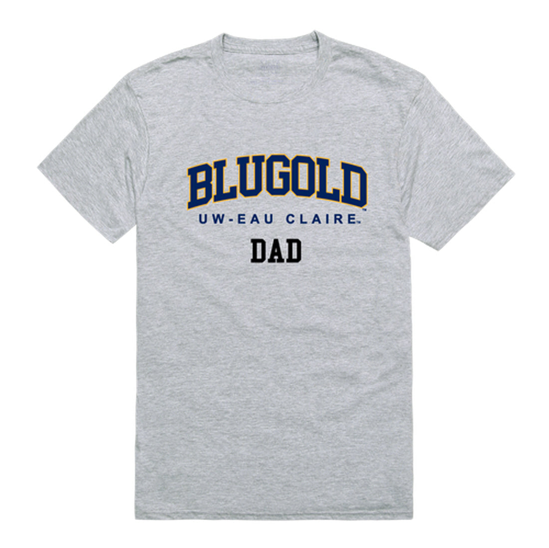 UWEC University of Wisconsin-Eau Claire Blugolds Dad Tee T-Shirt - Heather Grey, Small