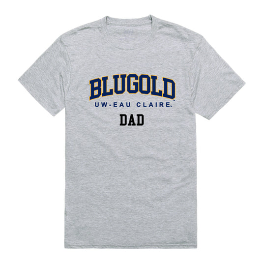 UWEC University of Wisconsin-Eau Claire Blugolds Dad Tee T-Shirt - Heather Grey, Small