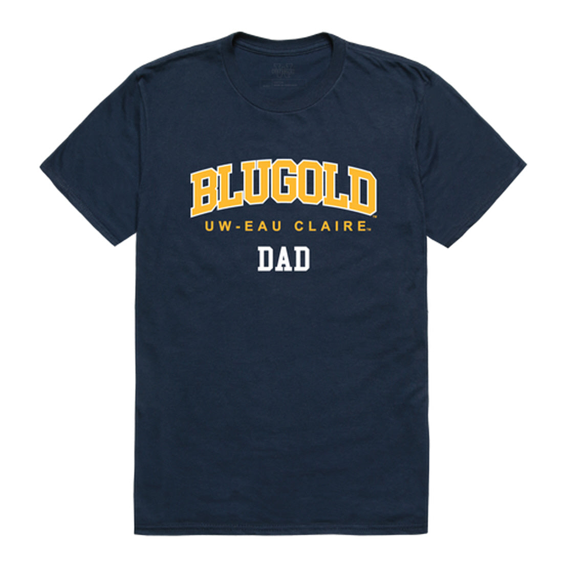 UWEC University of Wisconsin-Eau Claire Blugolds Dad Tee T-Shirt - Heather Grey, Small