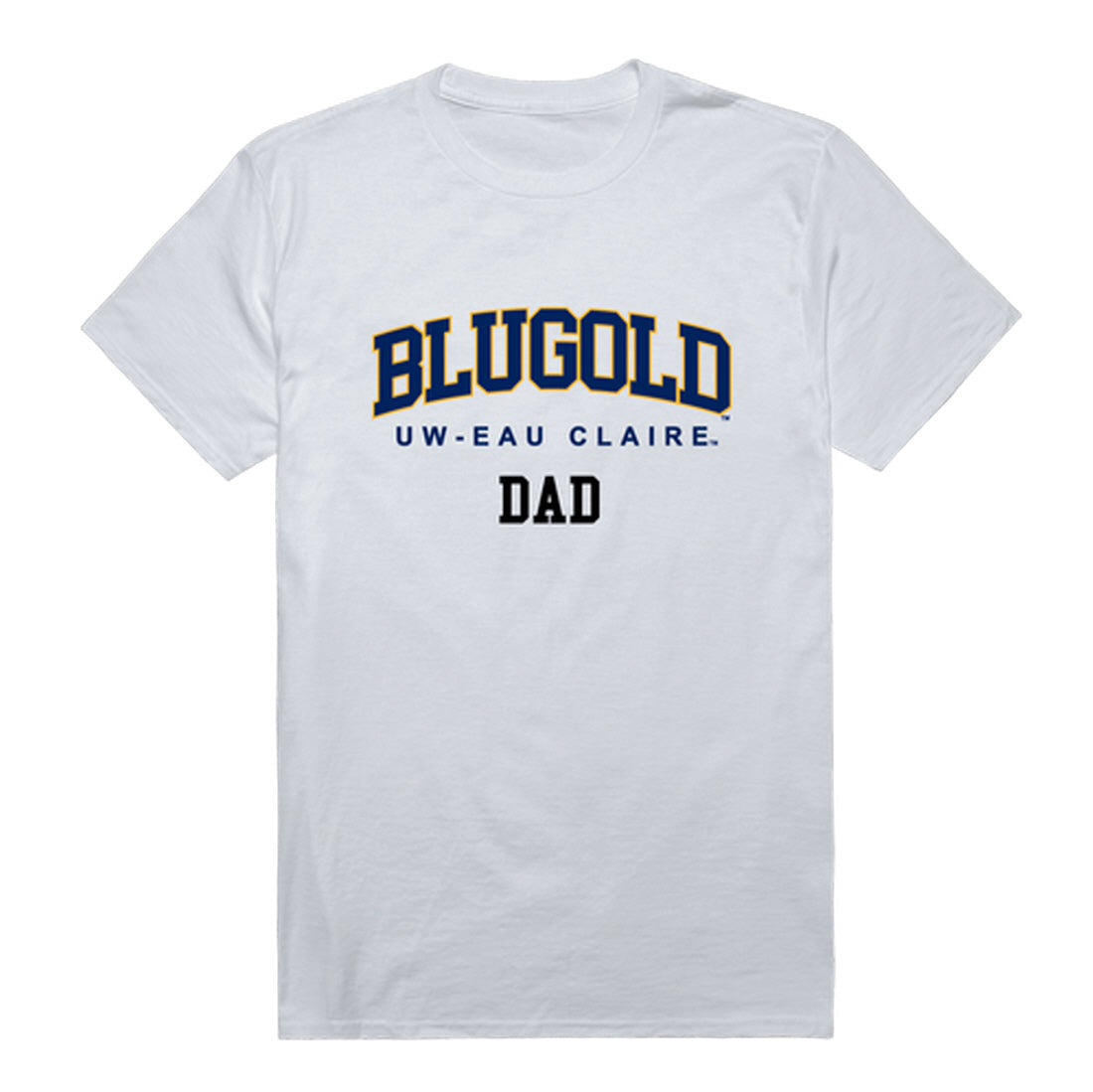 UWEC University of Wisconsin-Eau Claire Blugolds Dad Tee T-Shirt - Heather Grey, Small