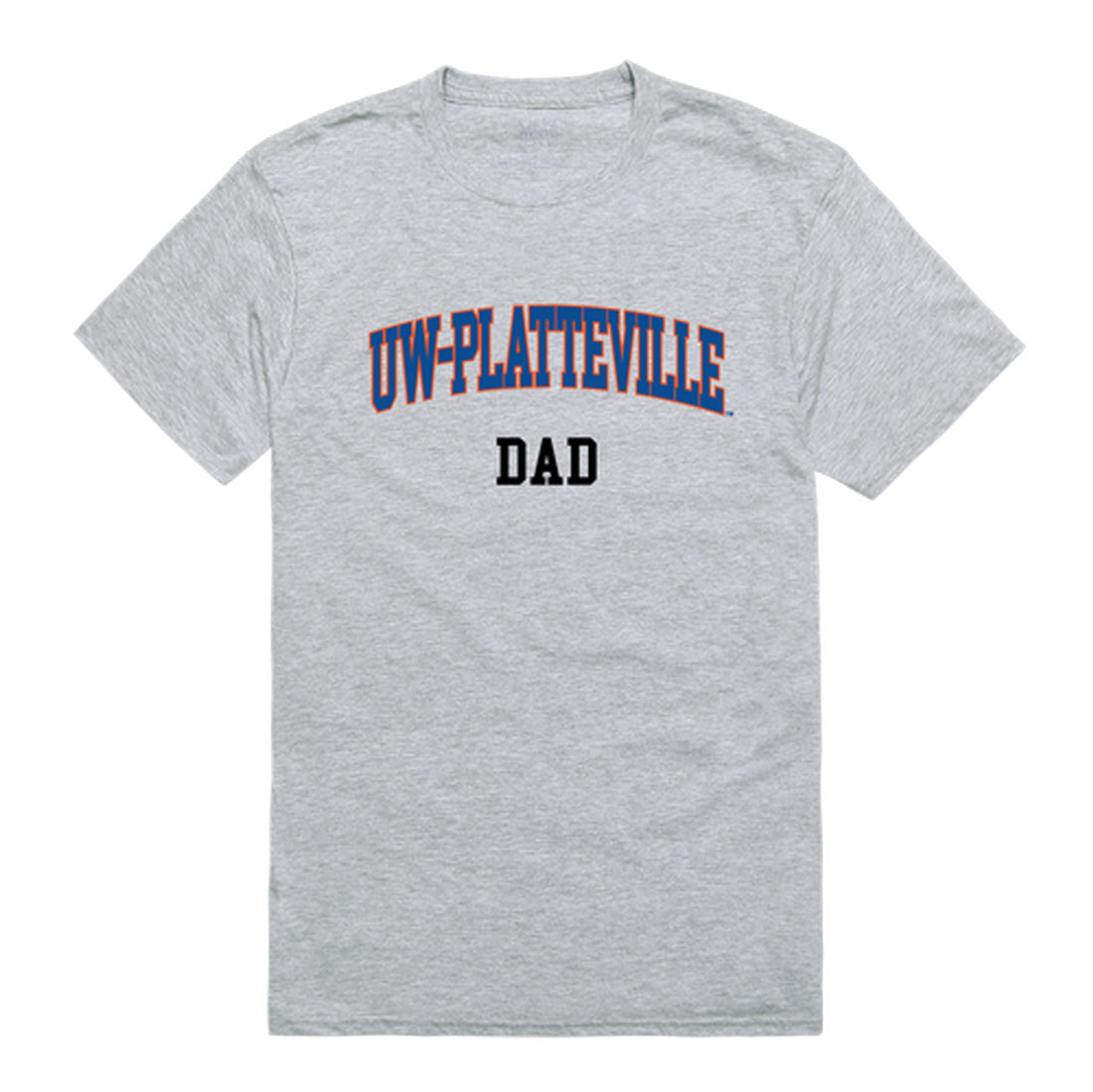 UW University of Wisconsin Platteville Pioneers Dad Tee T-Shirt - Heather Grey, Small