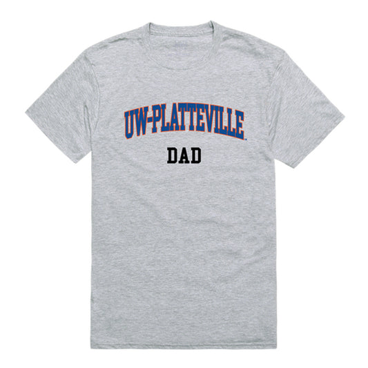 UW University of Wisconsin Platteville Pioneers Dad Tee T-Shirt - Heather Grey, Small