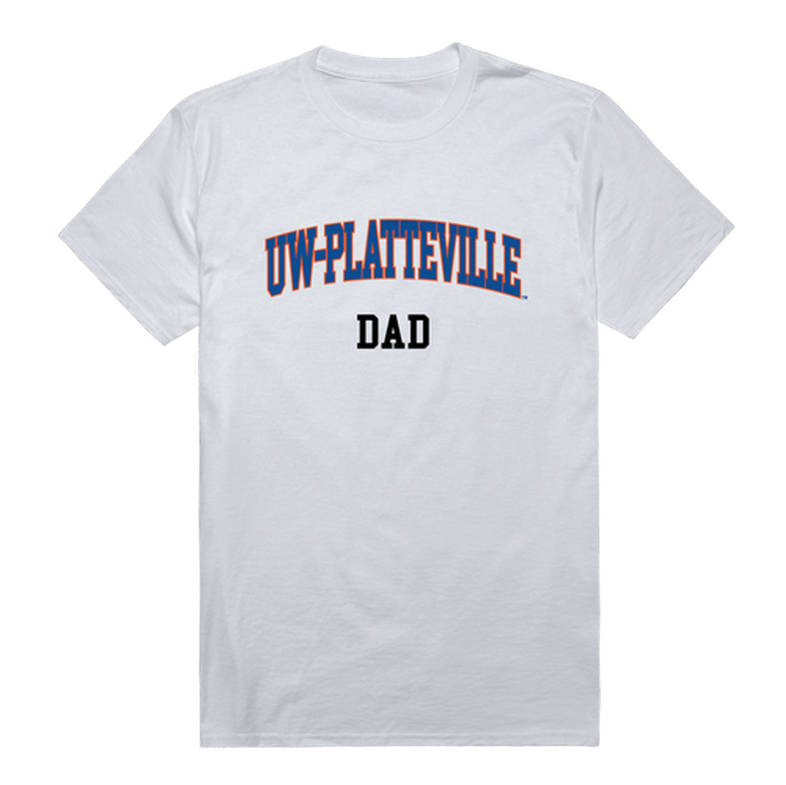 UW University of Wisconsin Platteville Pioneers Dad Tee T-Shirt - Heather Grey, Small