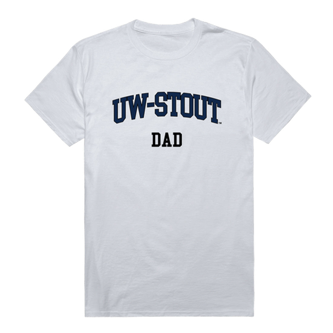 University of Wisconsin-Stout Blue Devils Dad Tee T-Shirt - Heather Grey, Small