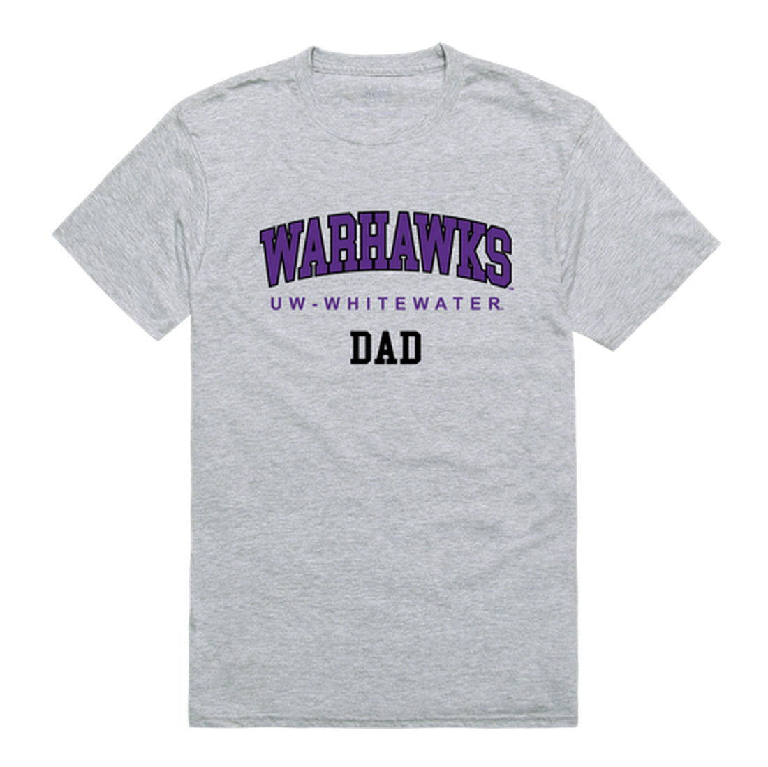 University of Wisconsin-Whitewater Warhawks Dad Tee T-Shirt - Heather Grey, Small