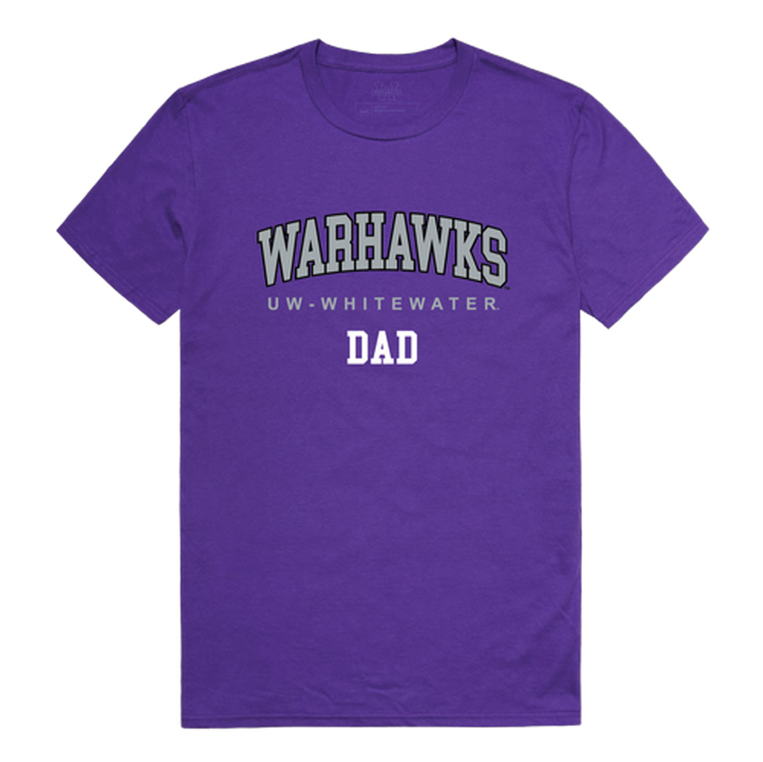 University of Wisconsin-Whitewater Warhawks Dad Tee T-Shirt - Heather Grey, Small