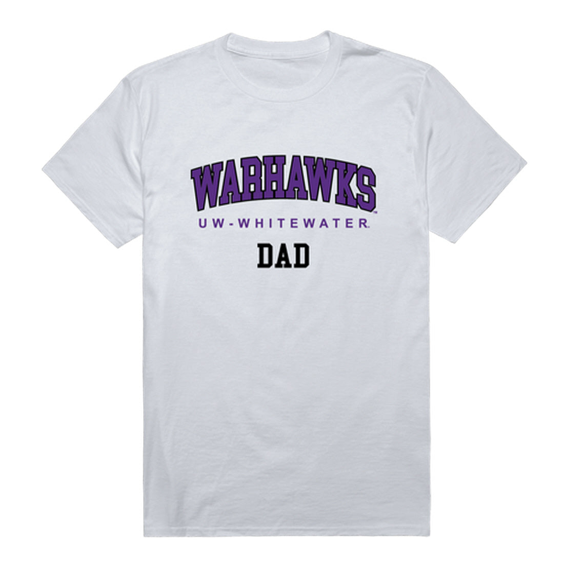 University of Wisconsin-Whitewater Warhawks Dad Tee T-Shirt - Heather Grey, Small