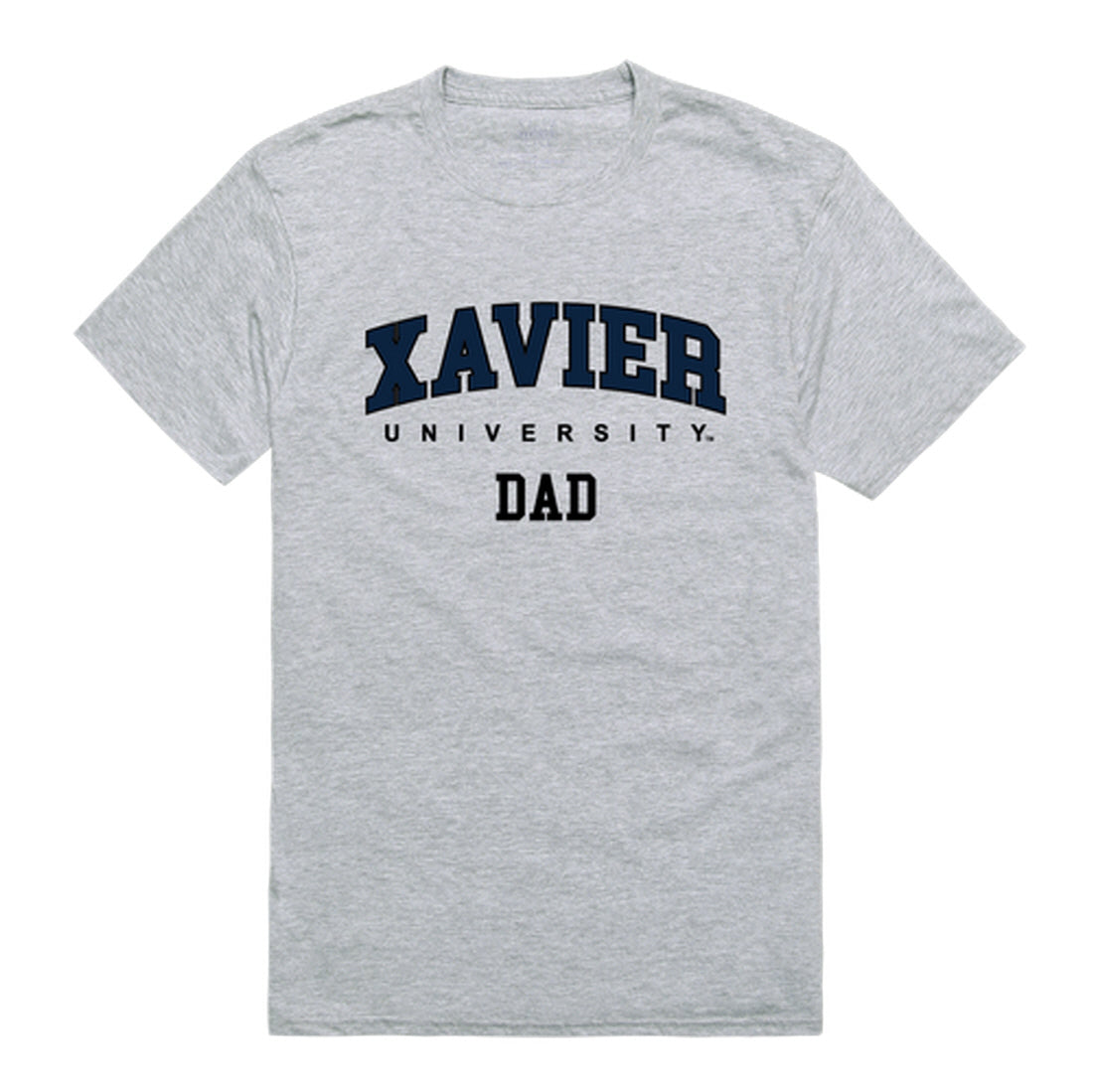 Xavier University Muskateers Dad Tee T-Shirt - Heather Grey, Small