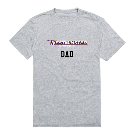 Westminster College Griffins Dad Tee T-Shirt - Heather Grey, Small