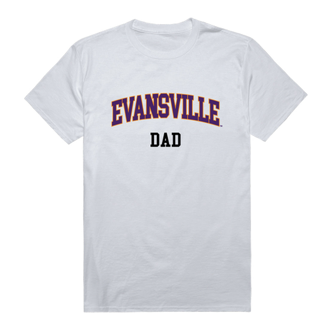 University of Evansville Purple Aces Dad Tee T-Shirt - Heather Grey, Small