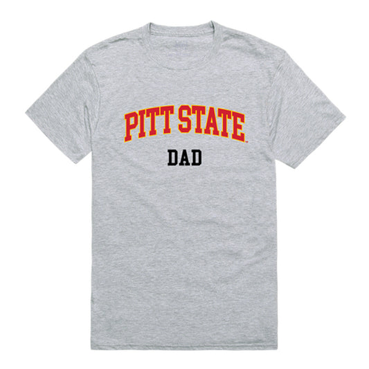 Pittsburg State University Gorillas Dad Tee T-Shirt - Heather Grey, Small