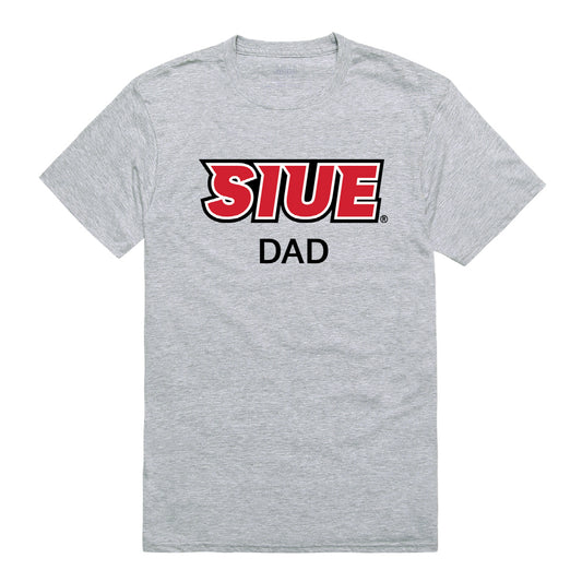 SIUE Southern Illinois University Edwardsville Cougars Dad Tee T-Shirt - Heather Grey, Small