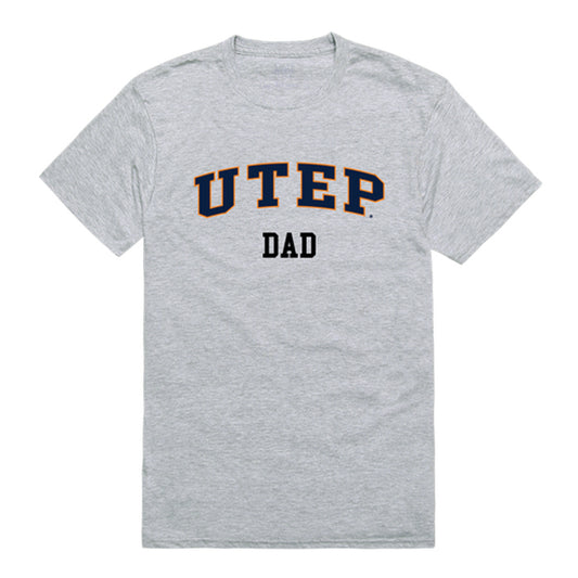 University of Texas at El Paso Miners Dad Tee T-Shirt - Heather Grey, Small