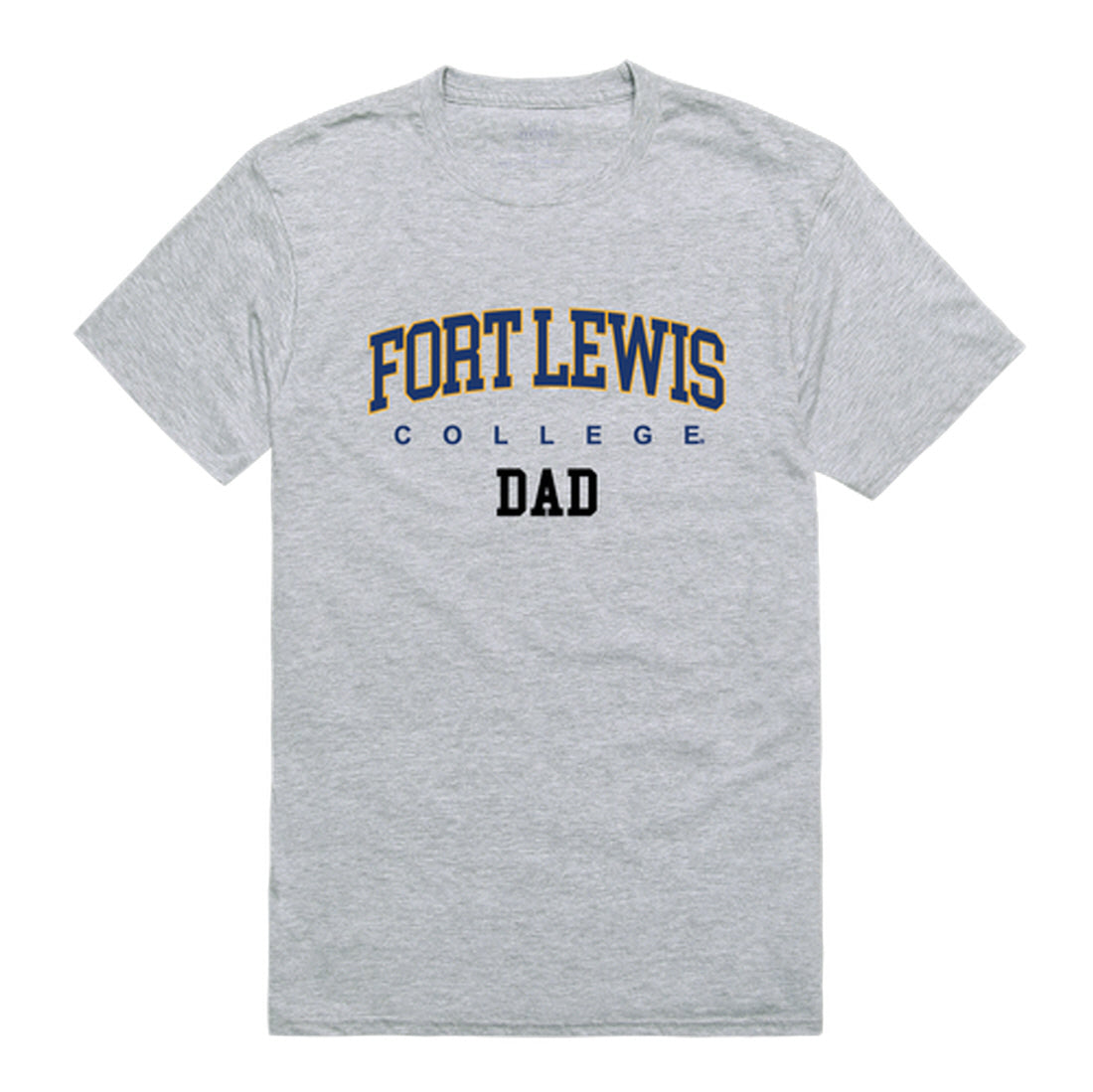 Fort Lewis College Skyhawks Dad Tee T-Shirt - Heather Grey, Small