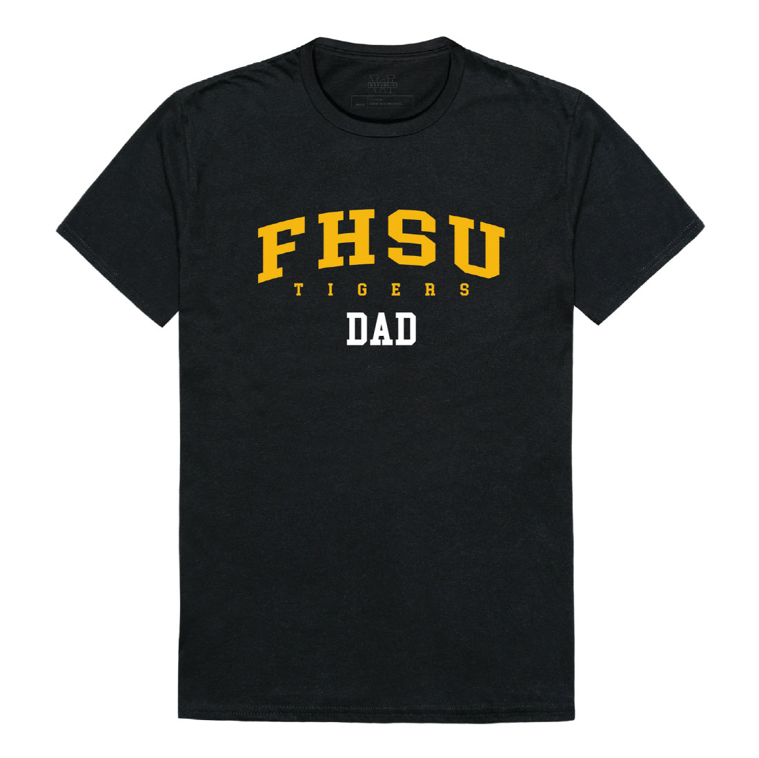 Fort Hays State University Tigers Dad Tee T-Shirt - Black, Small