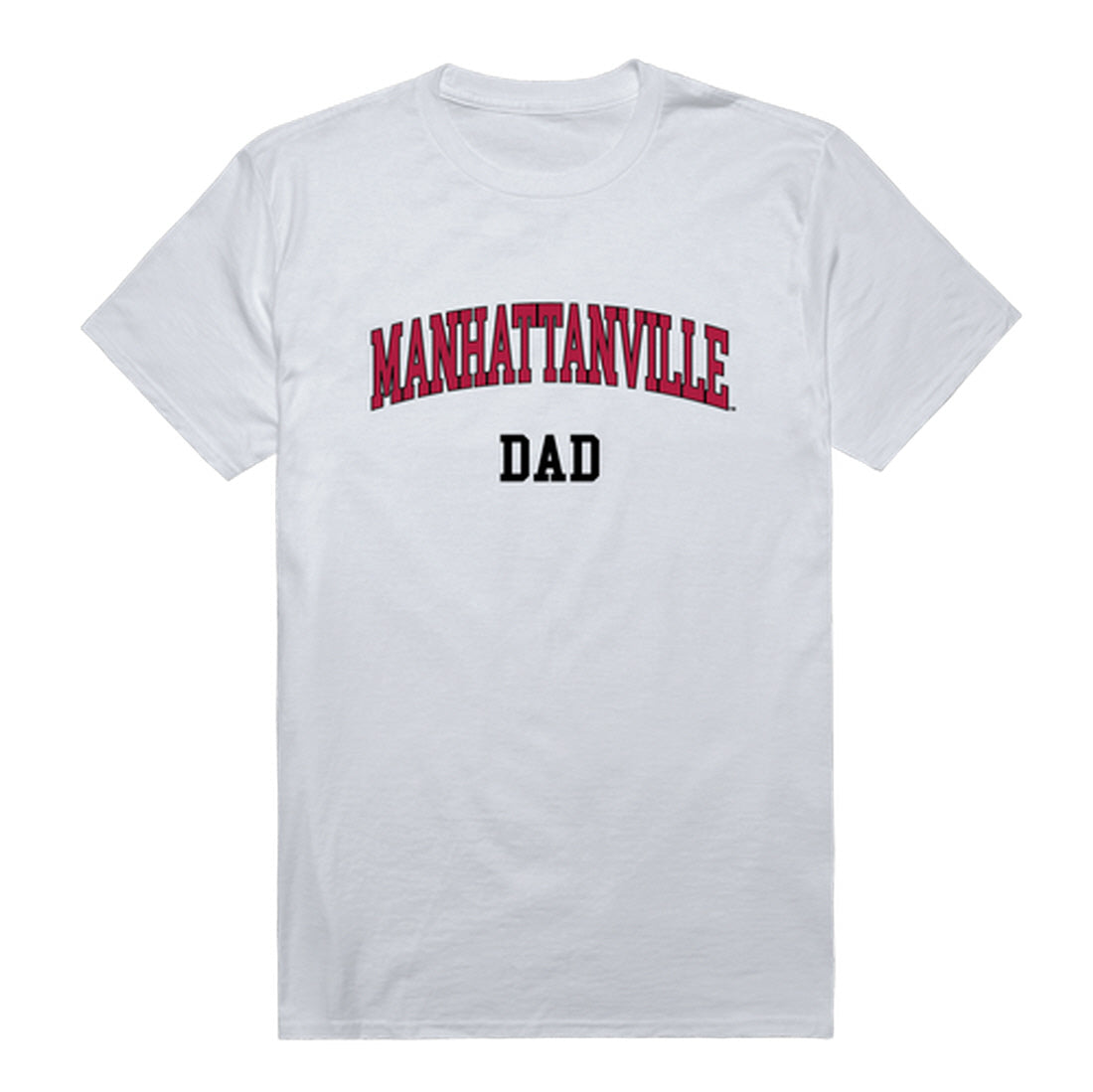 Manhattanville College Valiants Dad Tee T-Shirt - Cardinal, Small