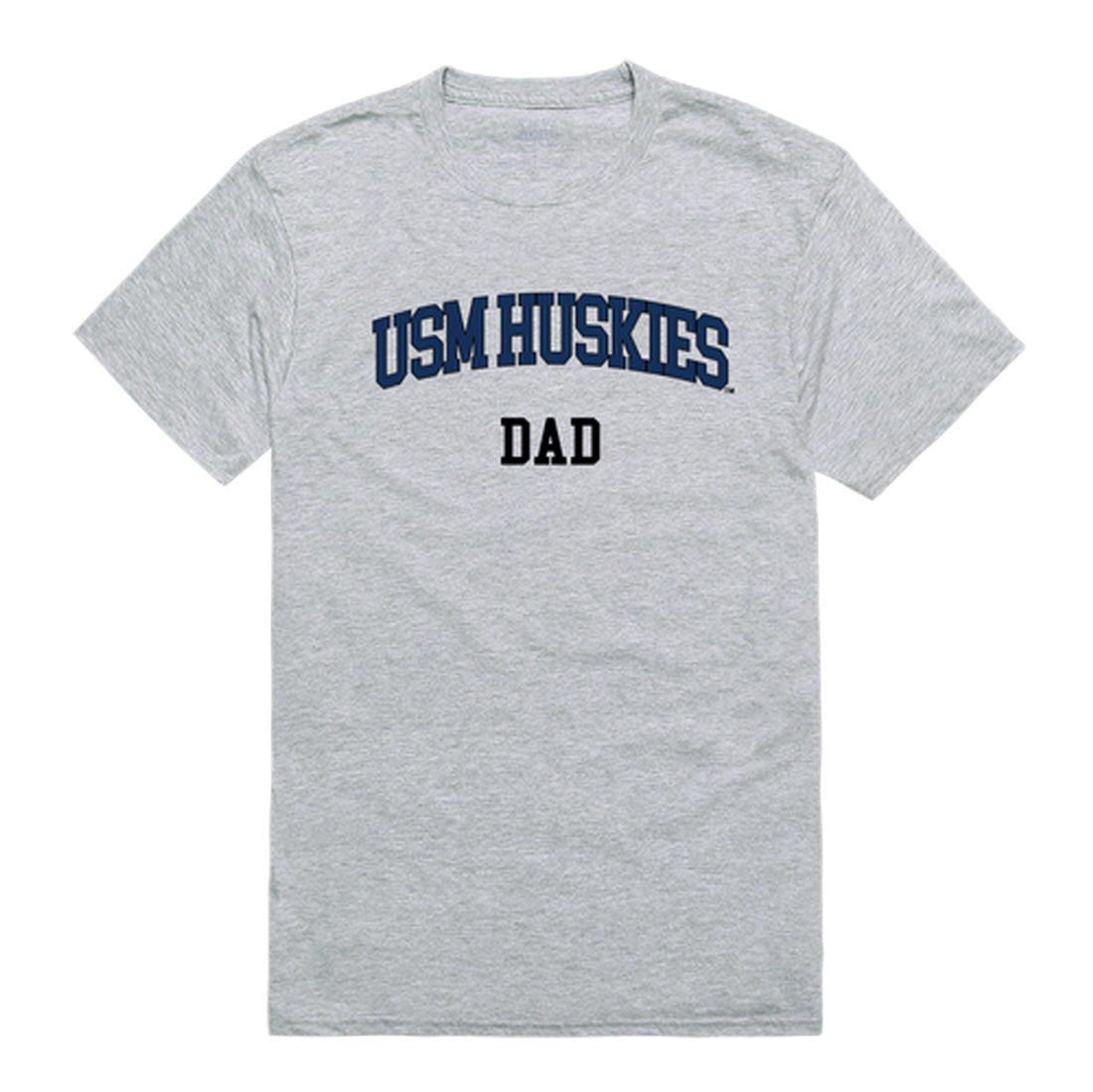 University of Southern Maine Huskies Dad Tee T-Shirt - Heather Grey, Small