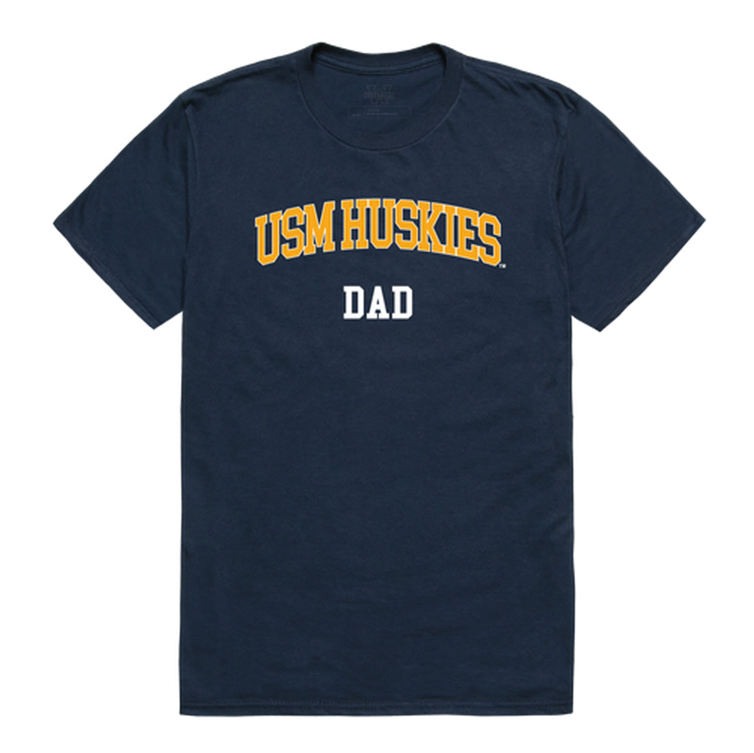 University of Southern Maine Huskies Dad Tee T-Shirt - Heather Grey, Small