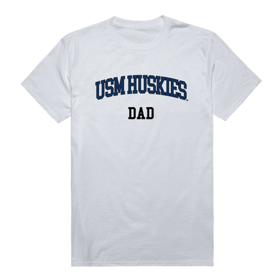 University of Southern Maine Huskies Dad Tee T-Shirt - Heather Grey, Small