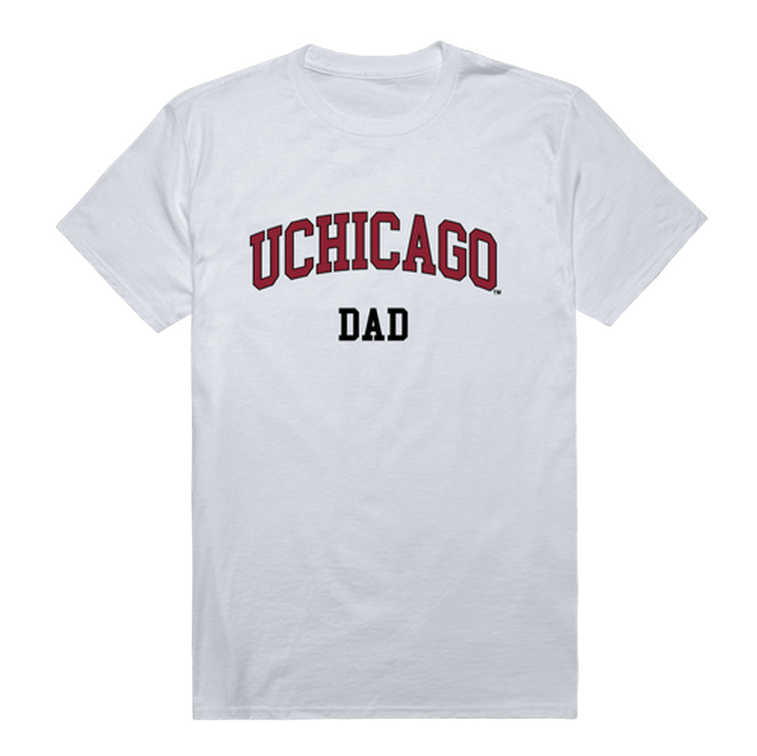 University of Chicago Maroons Dad Tee T-Shirt - Heather Grey, Small