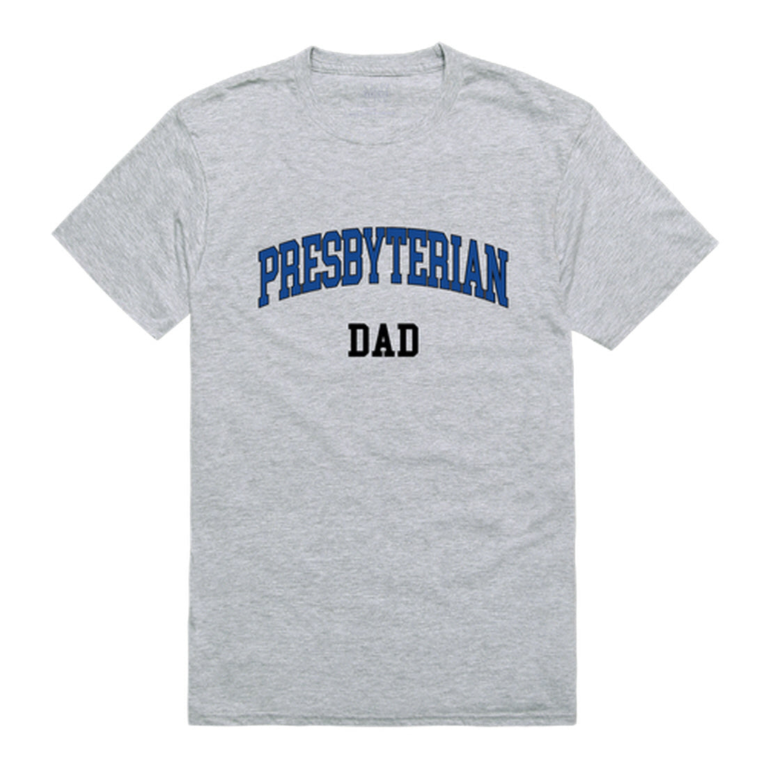 Presbyterian College Blue Hose Dad Tee T-Shirt - Heather Grey, Small