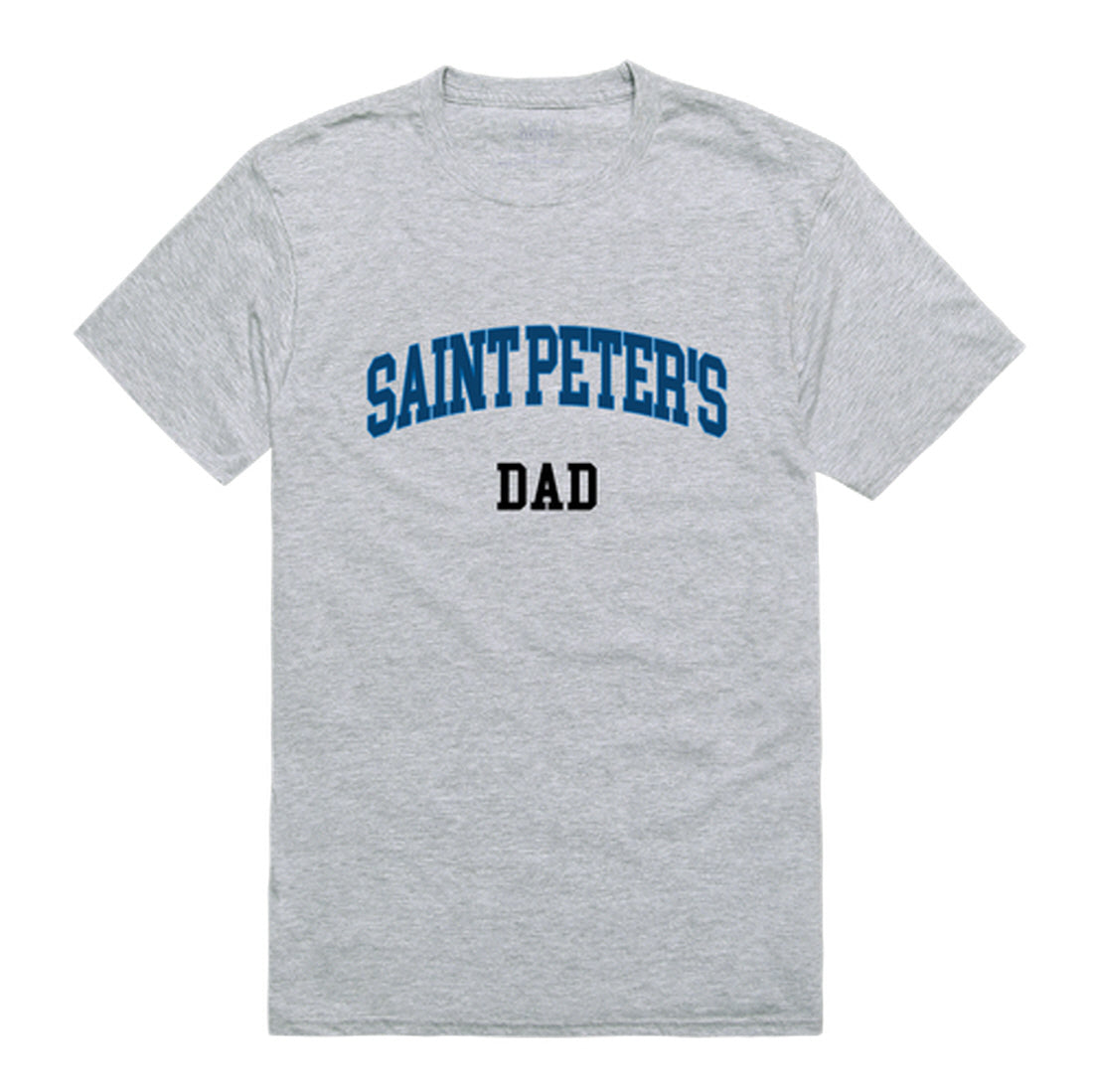 Saint Peter's University Peacocks Dad Tee T-Shirt - Heather Grey, Small