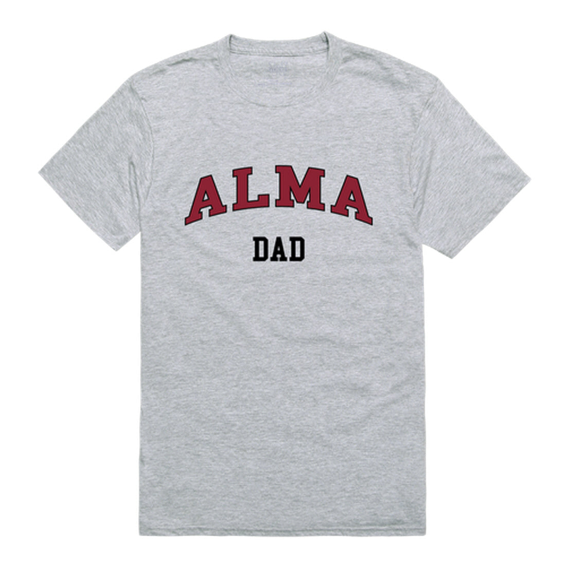 Alma College Scots Dad Tee T-Shirt - Heather Grey, Small