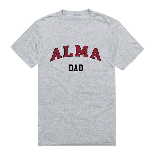 Alma College Scots Dad Tee T-Shirt - Heather Grey, Small