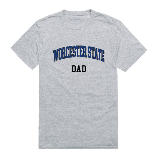 Worcester State University Lancers Dad Tee T-Shirt - Heather Grey, Small